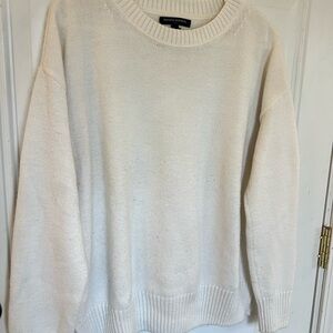 Banana Republic Women's Soft White Crew Neck Sweater